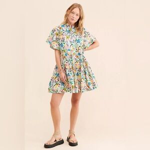 Ro’s Garden Vibeka Ruffle Mini Dress (Anthropologie) | Size L